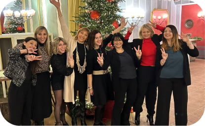 Il team femminile di Polo Informatico alla cena di Natale